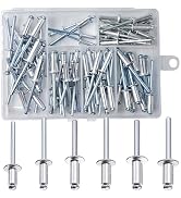 Wensilon(80Pcs) Aluminum blind pro Rivets Kit,Aluminum Grip and Steel Mandrel Set