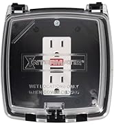 Intermatic WP1020C 2-1/4” Deep Weatherproof Outlet Cover – UV Stabilized Clear, GFCI &amp; Duplex, Ve...