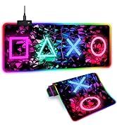 Sbarklo XL RGB Gaming Mouse Pad with 14 Light Modes - Light Up Gamer Mouse Pad,31.5 x 11.8in Non-...