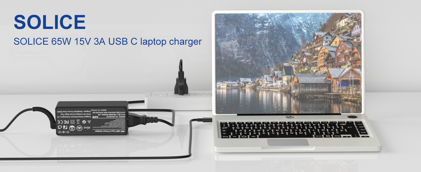 45w USB C Charger Compatible with HP Chromebook