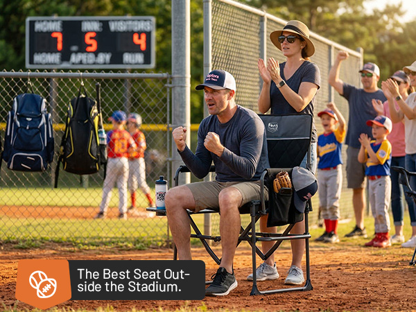sideline chair, soccer, tailgating, portable, lawn chair