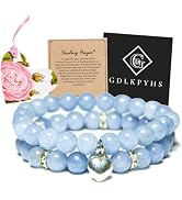 Healing Bracelets for Women - Aquamarine Bracelet - Healing Prayers Crystal Bracelet, 8mm Natural...