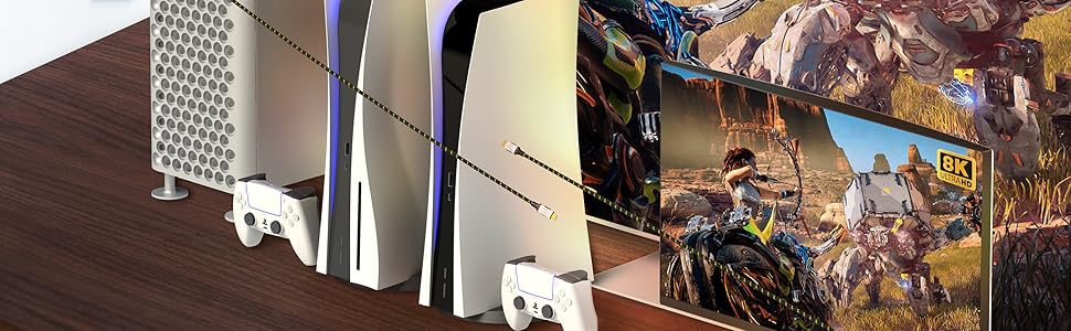 cable long enough to wrap around tv while maintaining 8K ultra HD quality