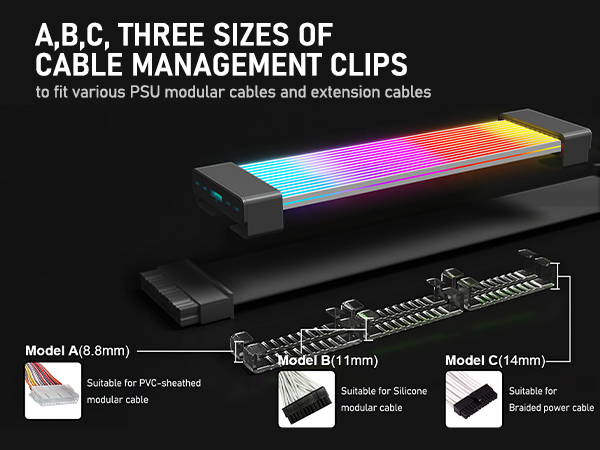 RGB PSU Extension Cable Cover Kit