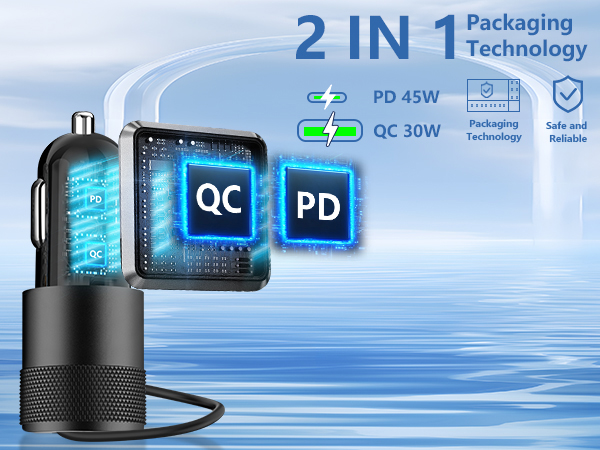 Apple MFi Certified 75W USB C PD&amp;QC Car Power Cigarette Lighter iPhone 16 Car Charger Fast Charging