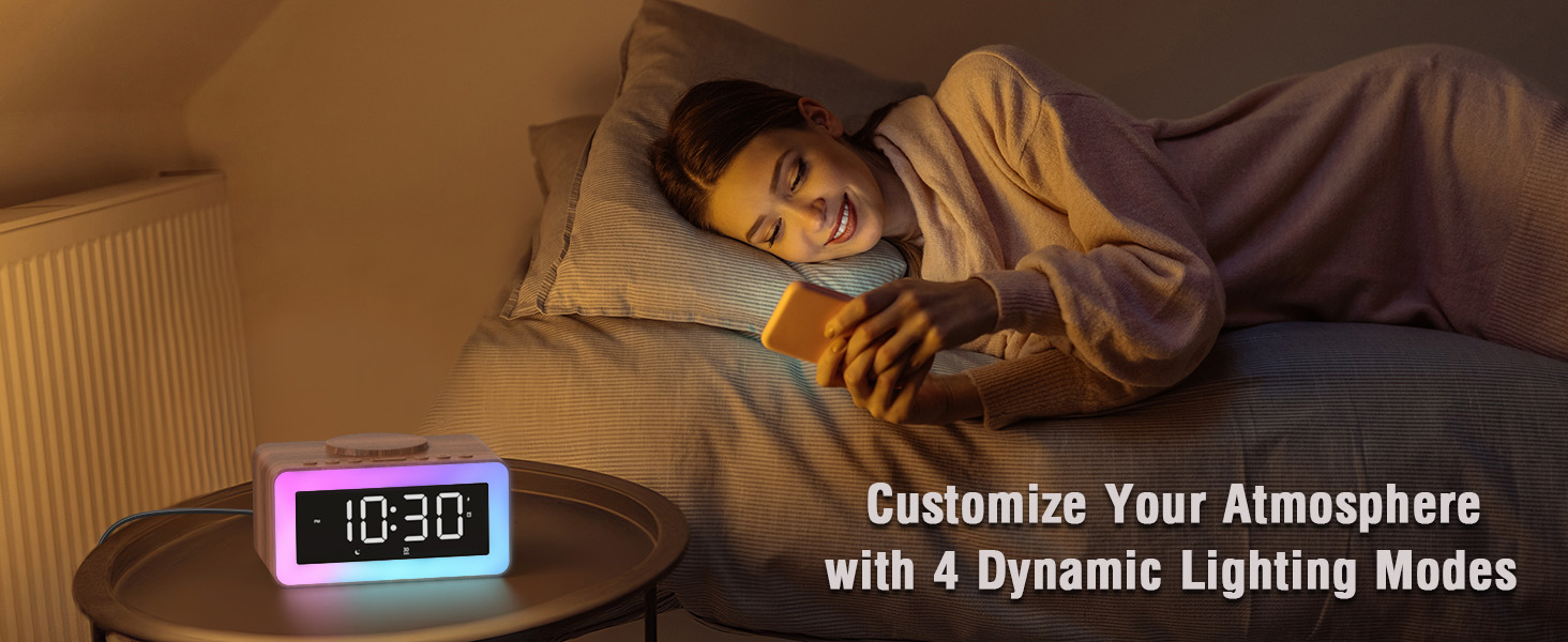 nightstand decor desk clock bedroom clock mood lamp