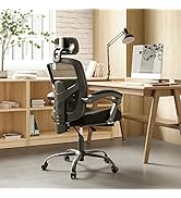 Sweetcrispy Office Computer Desk Chair with Footrest,Ergonomic High-Back Mesh Rolling Work Swivel...