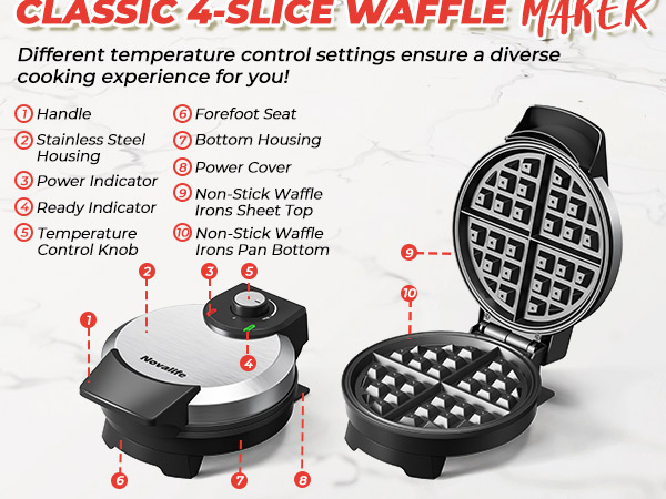 RCLASSIC 4-SLICE WAFFLE MAKE