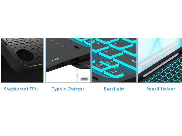 galaxy tab a9+ keyboard case