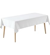 Lemict Table Cloth 60x84 Inch-Rectangle 4 5 6 FT Tablecloth-1 Pack Reusable Washable Polyester Ta...
