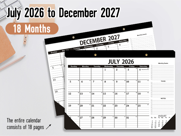 desk calendar 2026-2027