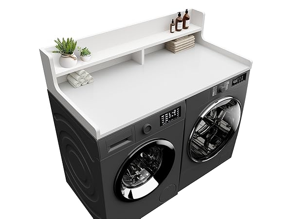 washer dryer countertop with shelf washer dryer topper laundry topper for washer and dryer