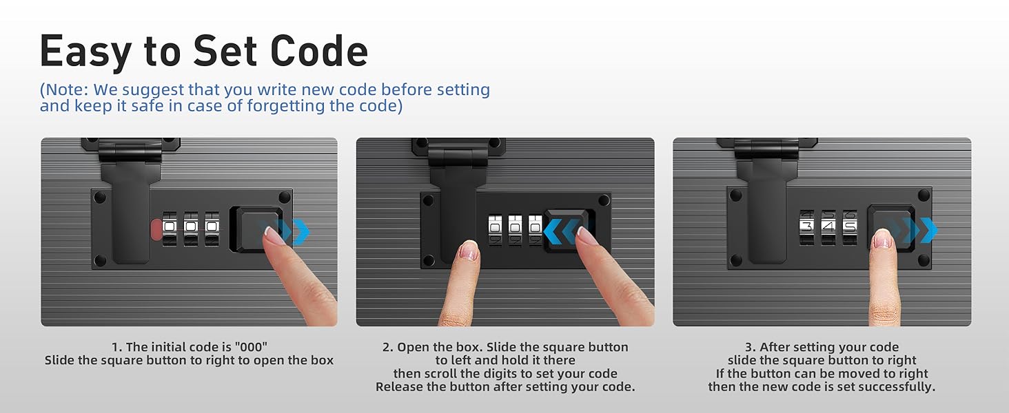Lock box with code