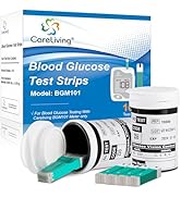 CareLiving BGM101 Blood Glucose Test Strips, for Diabete Sugar Testing, 100 Count