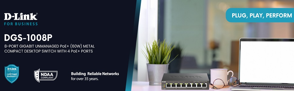 splitter switch network 8 port gigabit computer networking 4 PoE ports