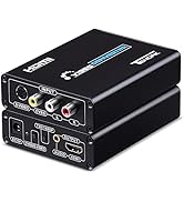 Tendak 3RCA CVBS Composite &amp; S-Video R/L Audio to HDMI Converter Adapter Support 720P/1080P with ...