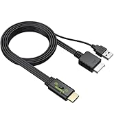 LiNKFOR PS2 to HDMI Converter,HDMI Cable, with 4:3/16:9 Screen Aspect Ratio Switch, HDMI Cable fo...