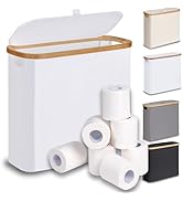 efluky Toilet Paper Basket 28L, Toilet Paper Storage with Lid for Bathroom, Toilet Paper Holder w...