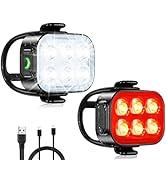 Zewdov Bike Lights for Night Riding, USB Rechargeable Bike Lights Front and Back, Waterproof IP65...