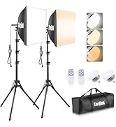Torjim Softbox Photography Lighting Kit, 16'' x 16'' Professional Softbox Lighting Kit with 85W 3...