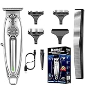 KEMEI Professional Beard and Hair Trimmer for Men, Cordless T-Blade Trimmers, Electric Hair Clipp...