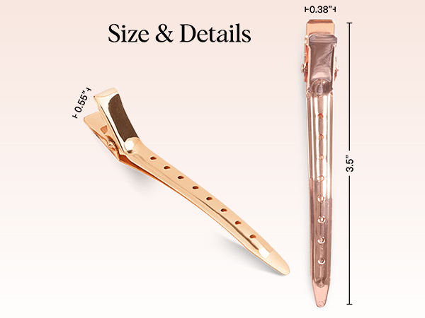 Kitsch Professional Alligator Clips for Hair Styling – 3.5&amp;#34; Aluminum Hair Sectioning Clips
