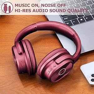 zihnic ANC 919 Red Bluetooth headphone