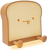QANYI Cute Night Light Toast Bread LED Night lamp with Rechargeable and Timer, Portable Bedroom B...