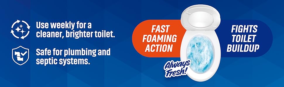 Use weekly for cleaner toilet