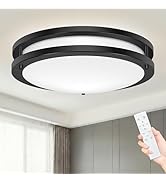 hepside Flush Mount LED Ceiling Light with Remote, Dimmable&amp; 3000K-6500K Adjustable Ceiling Light...