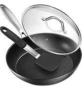 Belwares Nonstick Frying Pan with Spatula &amp; Lid - 10 Inch Non Stick Skillet Egg Frying Pan - Ligh...