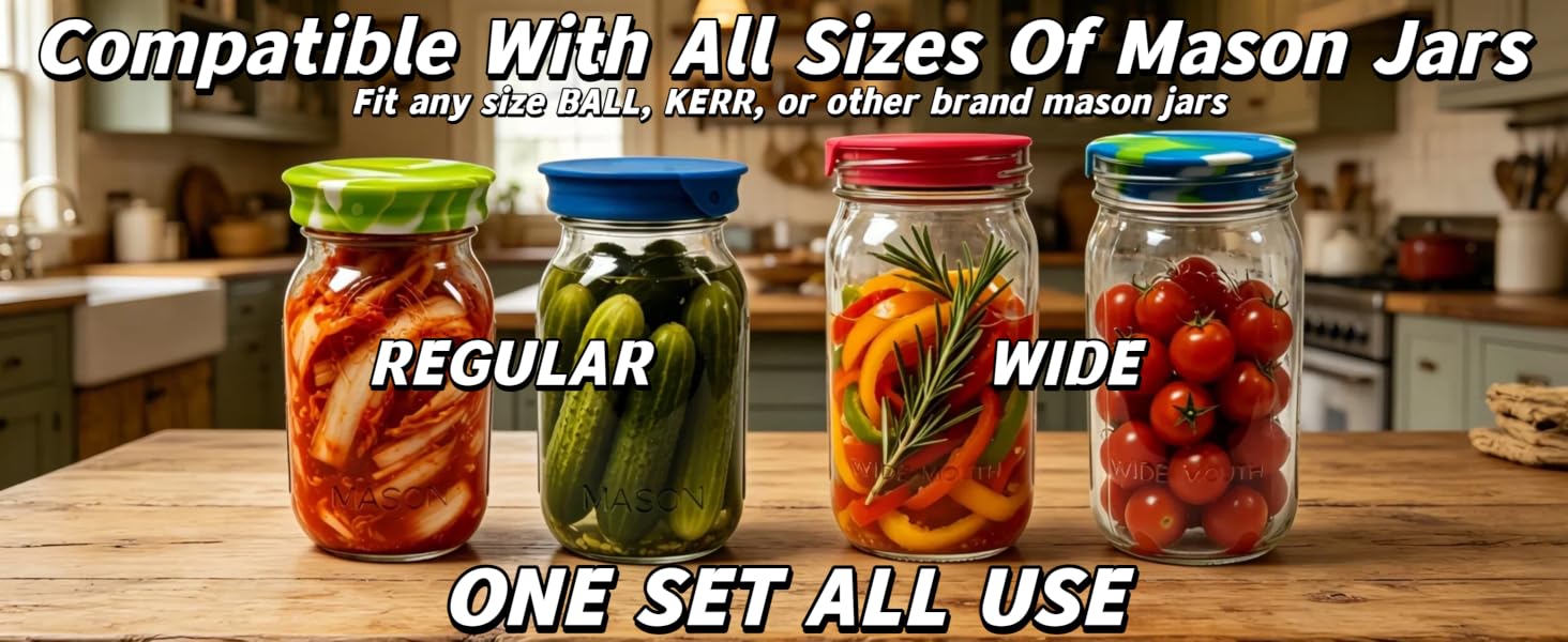 wide mouth mason jar lids