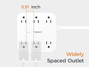 Widely Spaced Outlet