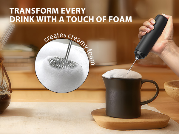 Rechargeable Milk Frother Hanheld