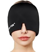 EXQUISLIFE Migraine Headache Relief Cap, Gel Ice Head Wrap, Hot and Cold Therapy, Headache Eyes M...
