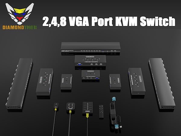 kvm switch with 2 4 8 vga port