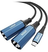 Tisino USB C to Dual XLR Male Audio Cable, USB C to 2 Male XLR Stereo Power Amplifier Cable for C...