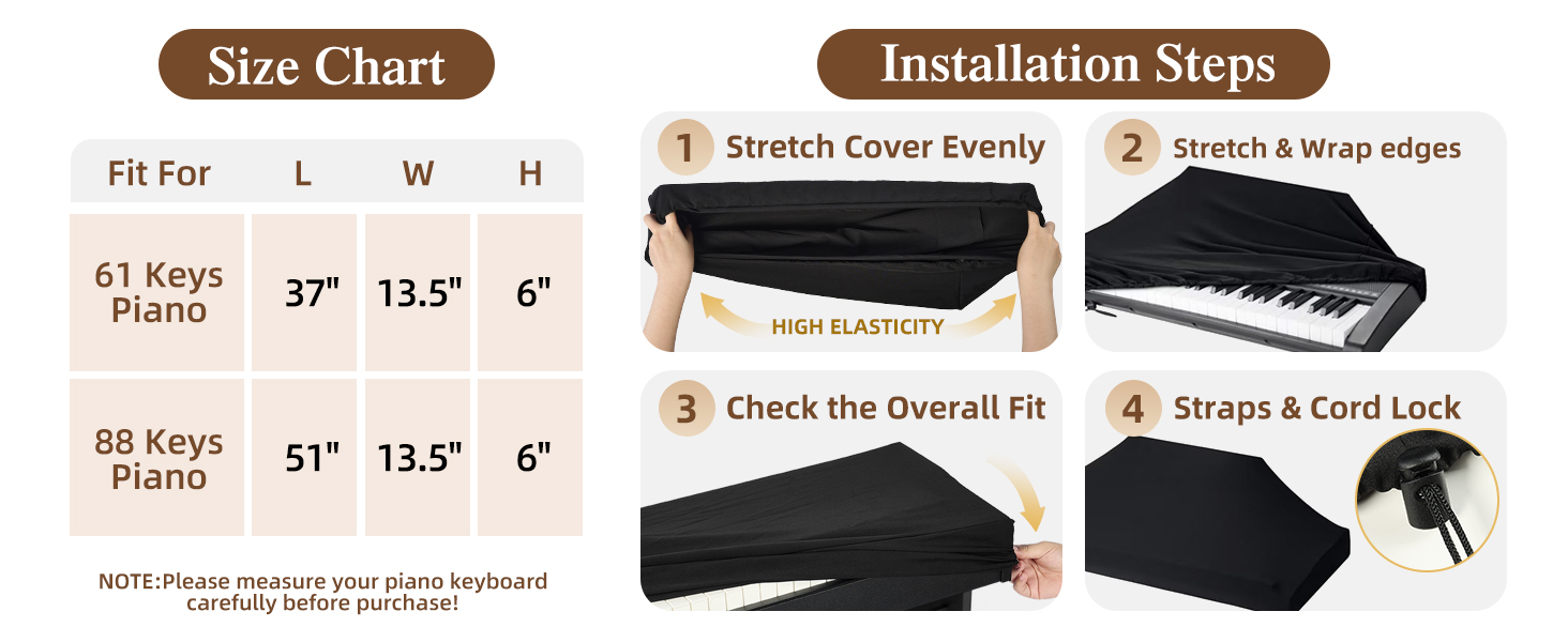Size Chart;Installation Steps