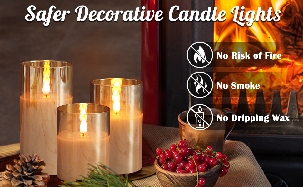 rechargeable pillar candles
