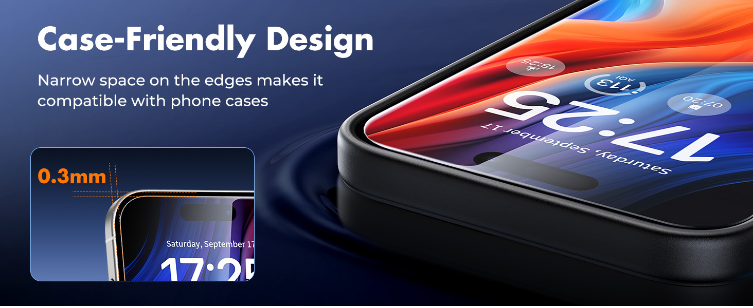 Tempered Glass Screen Protector for iPhone 16 Pro Max