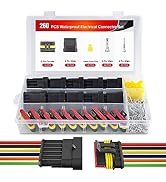 Nilight 10 Kits 6 Pin Electrical Connector ?Male Female Terminal Wire Connector 6 Position Waterp...