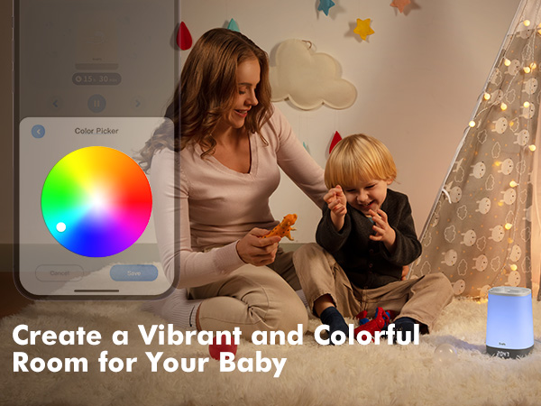 white noise machine with red light 