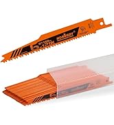 HORUSDY 30Pack 6 Inch 6-12 TPI Reciprocating Saw Blade Wood Pruning, Bi-Metal Saw Blades for Nail...