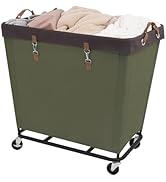 StorageWorks 320L Laundry Basket with Wheels, Extra Large Rolling Hampers for Clothing Organizer,...