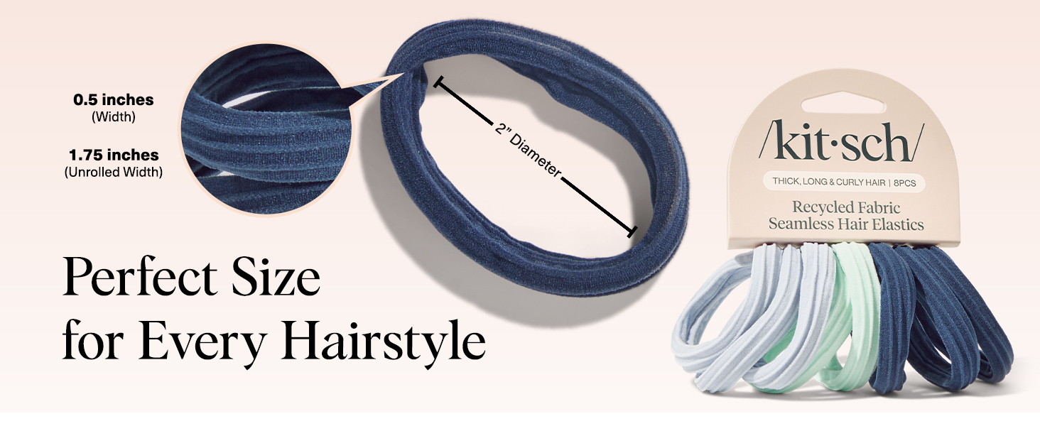 Kitsch Hair Ties No Damage Strong, Stretchy Hair Bands Soft Nylon Ponytail Holders - Garden Bouque