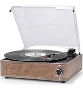 seasonlife Vinyl Record Player with Speakers Turntable for Vinyl Records Belt-Driven Turntable 3-...