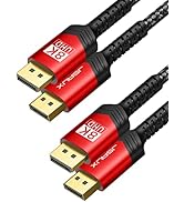 JSAUX 8K DisplayPort Cable 2 Pack, DP Cable 6.6ft(8K@60Hz, 2K@240Hz, 4K@144Hz, 32.4Gbps), Display...