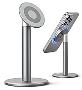 Nulaxy Magnetic Full Aluminum Cell Phone Stand for MagSafe with Metal Ring, 360 Rotating Phone St...