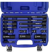 WORKPRO 15-Piece Drive Tool Accessory Set, Includes Socket Adapter Extension Set, Socket Extensio...