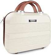 14 Inch Hard Shell Makeup Case, Mini Suitcase Vanity Case, Multi-Purpose Waterproof Hard Shell Co...